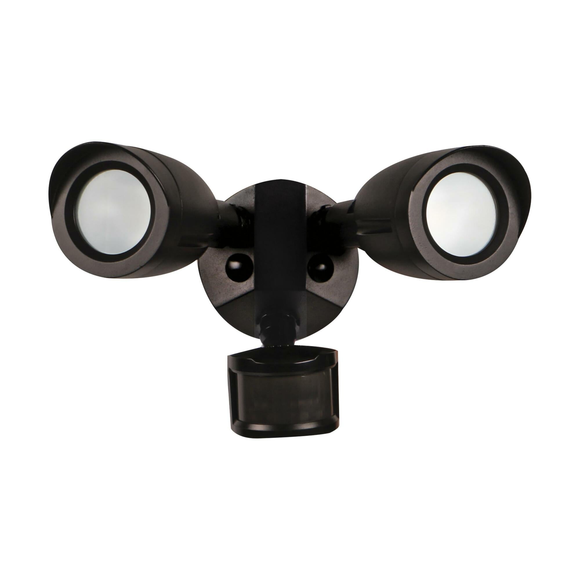 LED Security Light - Dual Head - Motion Sensor Included - Bronze Finish - 4000K