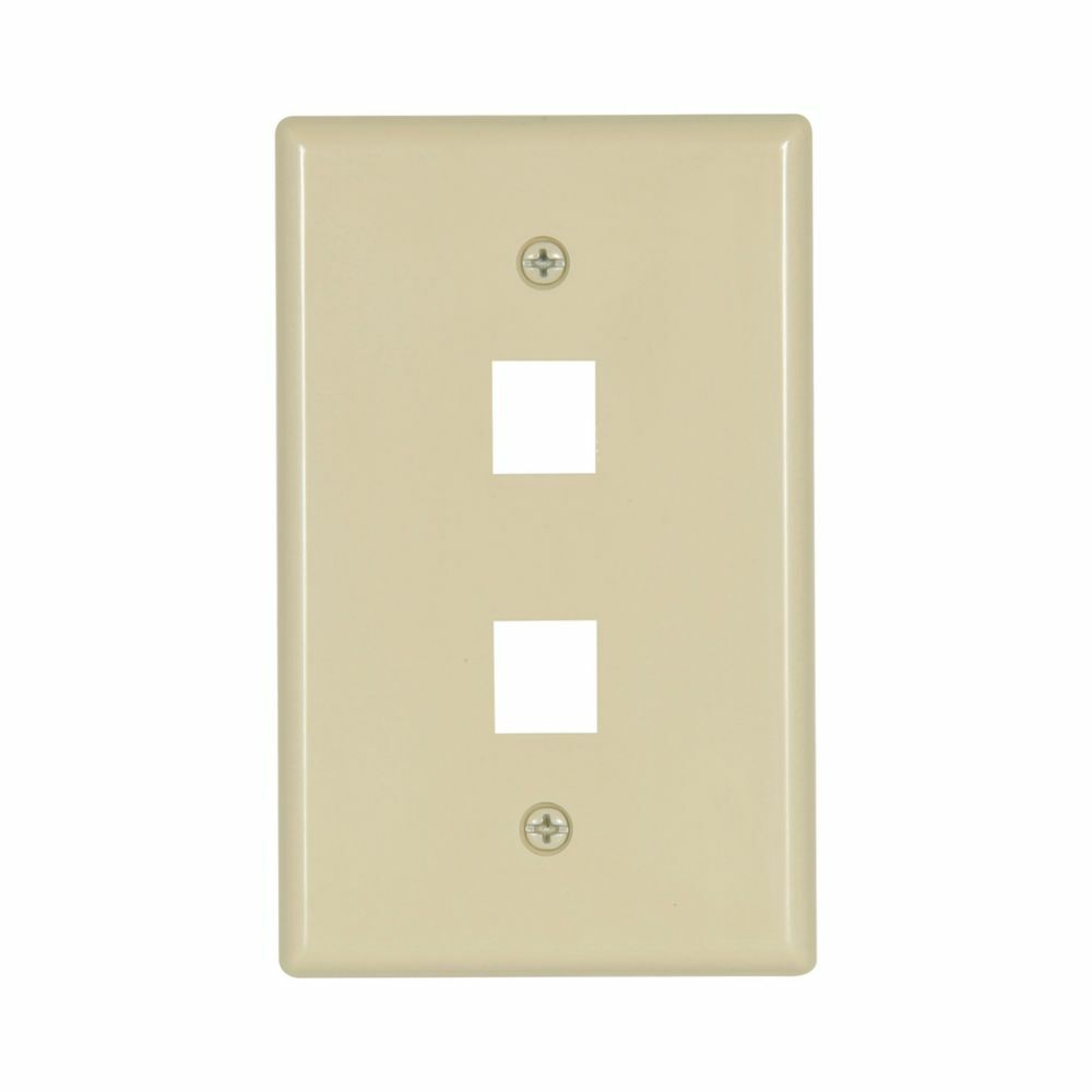 Eaton Modular wallplate, 2 Port Modular, MidSize, IV