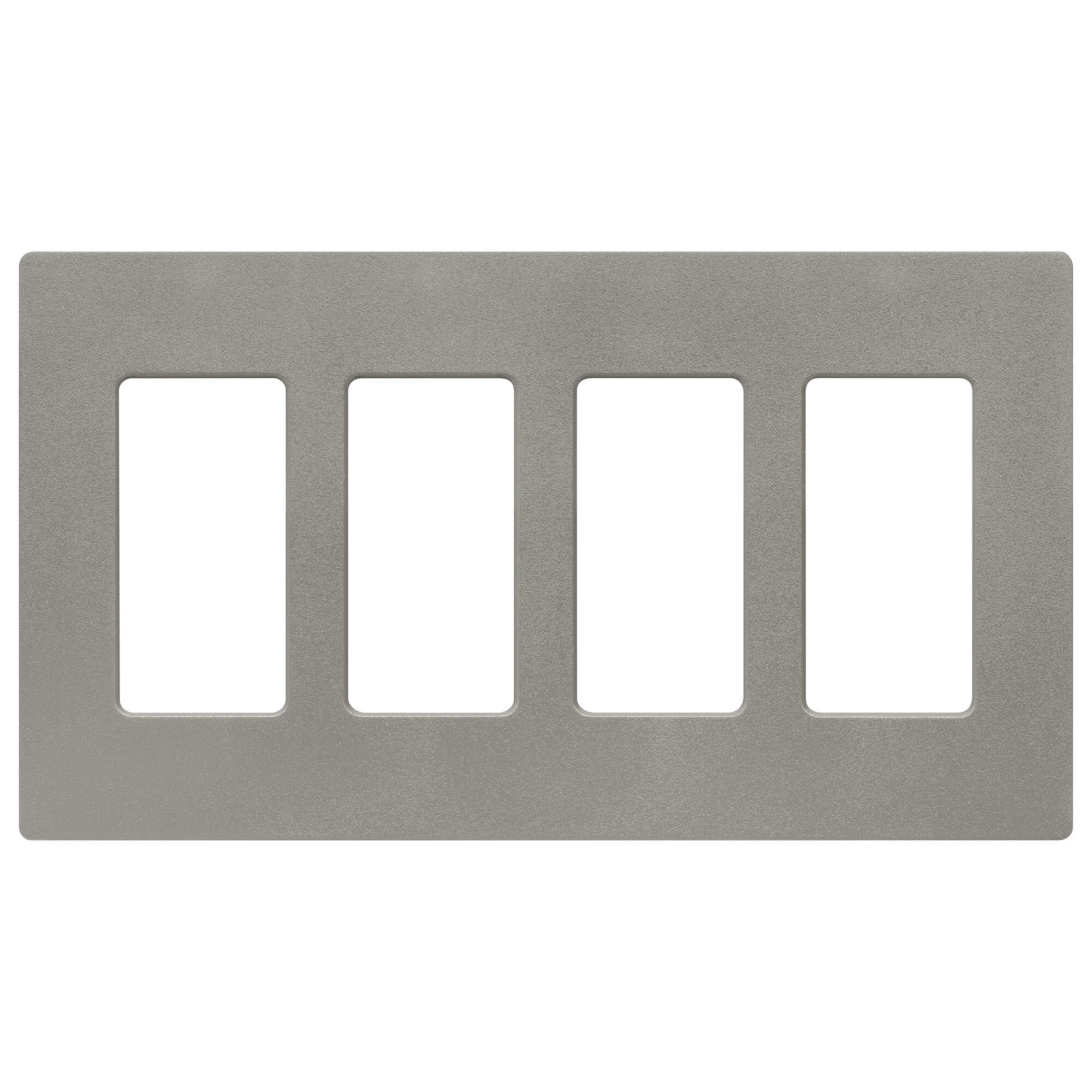 Claro Wallplate, Satin Finish, Four-gang in cobblestone