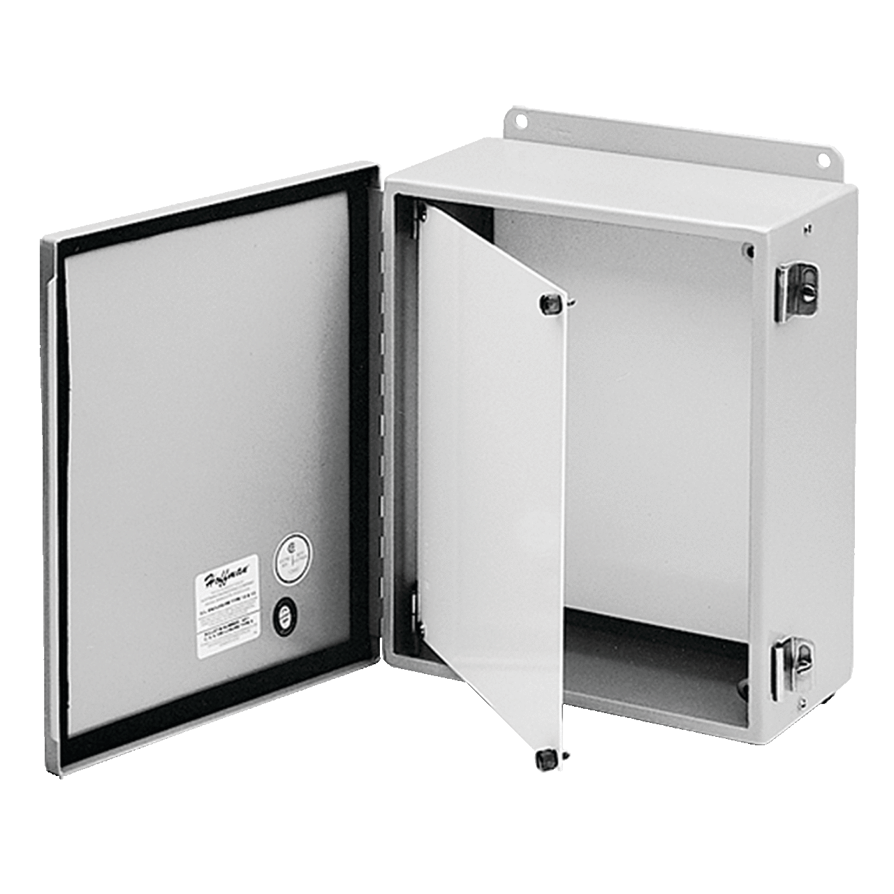 Swing-Out Panel Kit for Junction Box, 1.50x1.48x1.27, Zinc Plated, Steel