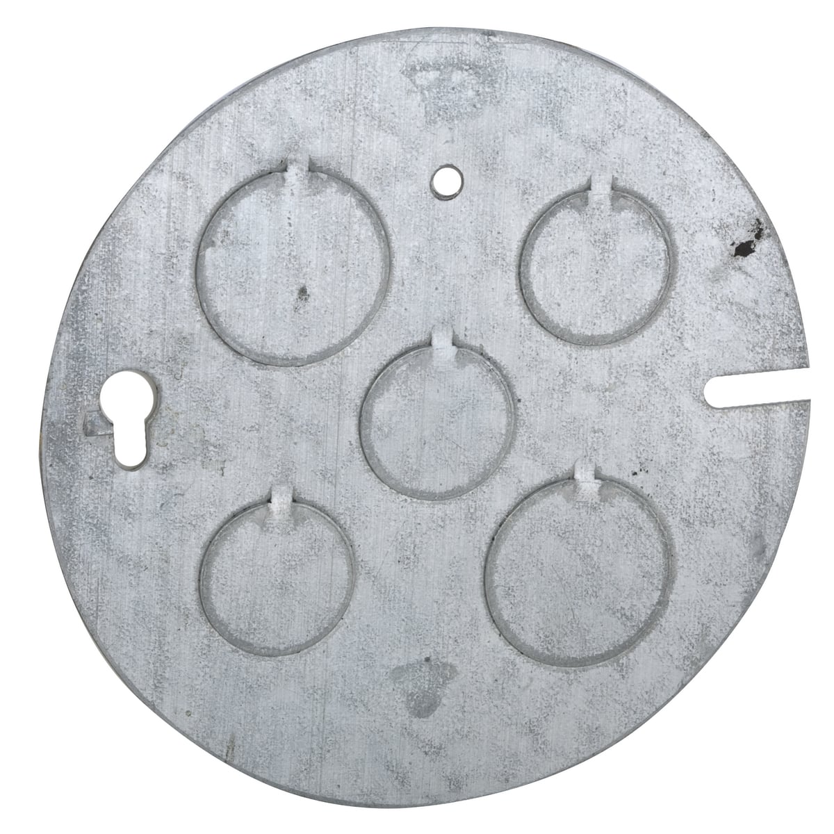 Concrete Ring - Back Plates/Cvrs and Adapter Ring (3) 1/2 In. and (2)3/4In. KO's, O.D. Diam. 4-1/2 In.