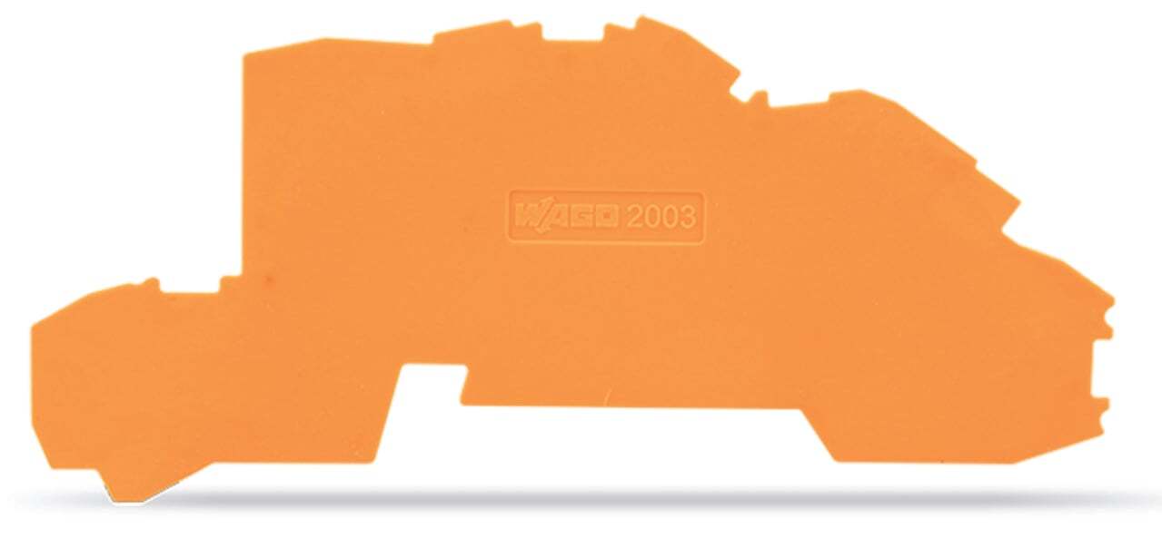 End and intermediate plate; 0.8 mm thick; orange