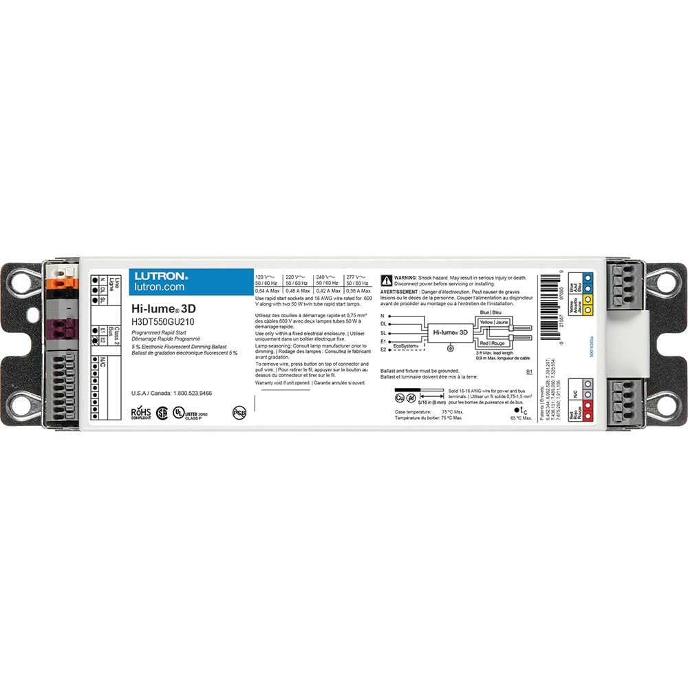 Hi-lume 3D 1 percent 3-Wire and EcoSystem Digital Link Controlled T5 Twin Tube, 2 lamps, 50W