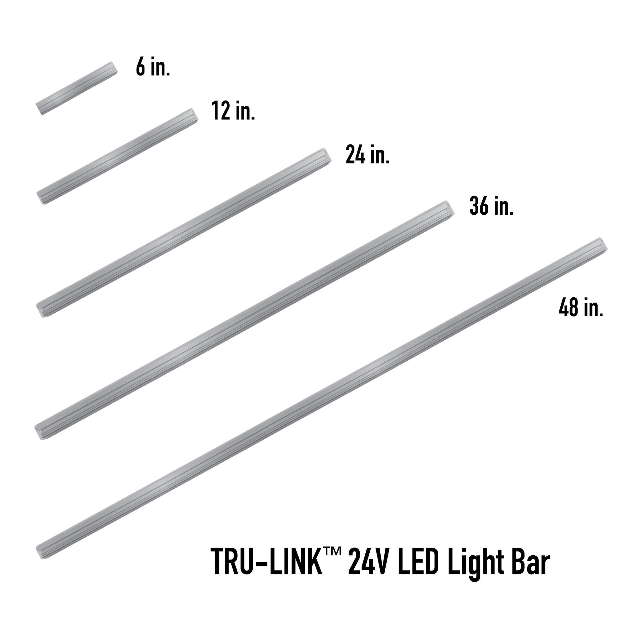 TRU-LINK 24V Light Bar - 3000K, 24 in., Silver, 90+ CRI