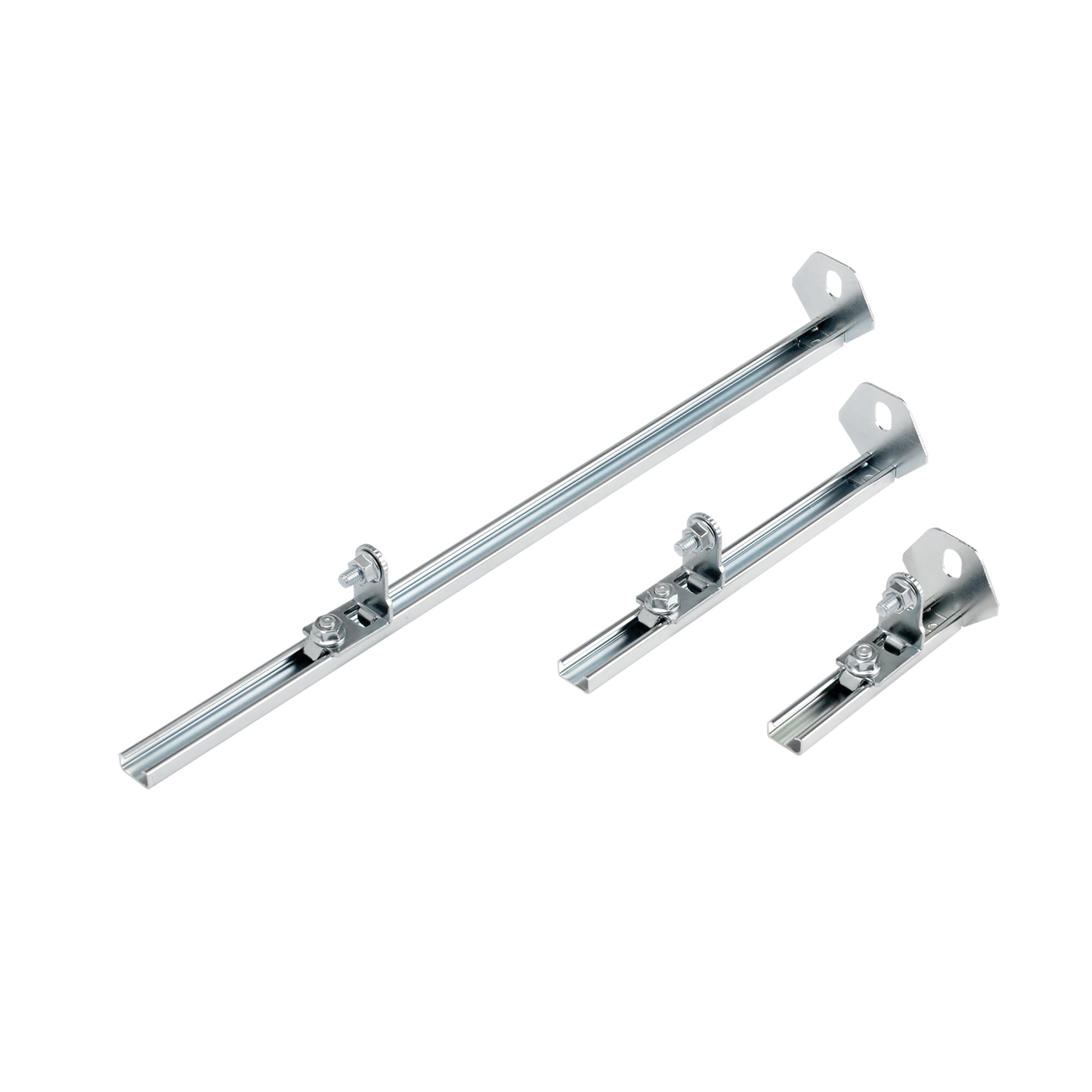 Concept Adjustable-Depth Mounting Kits 2 Slides, fits 12.00 deep, Plated, Steel