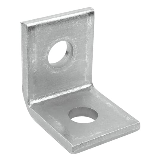 Fitting, 90 Degree, Height 2-1/4 Inches, Base Length 1-5/8 Inches, Width 1-5/8 Inches, Hole Diameter 9/16 Inches, Electro-Galvanized Steel