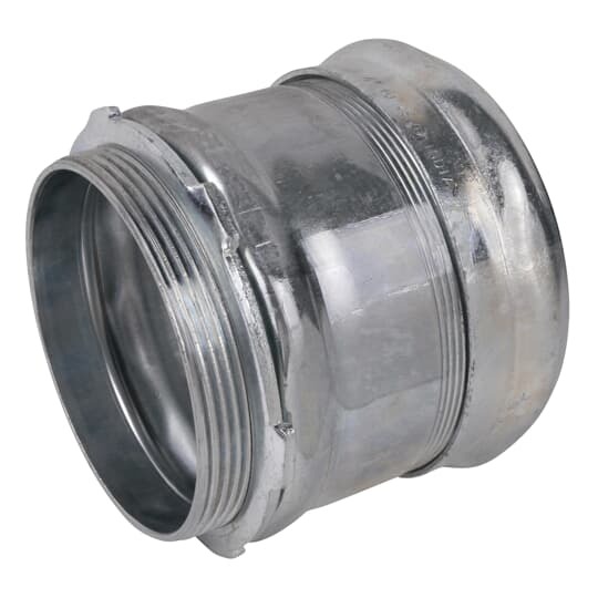Compression Connector, Concrete Tight, Concrete Tight, Conduit Size 4 Inches, Material Steel, For use with EMT Conduit