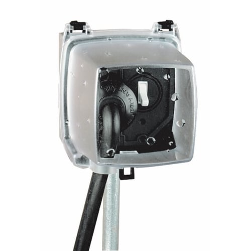 The 2 Gang or 1 Gang 4-3/4" Deep w/ 1 Gang Duplex and GFCI Inserts This Plastic In-Use Covers are easy to install and shipped with gasket, mounting screws, base cover assembly, and patented inserts for serve  applications, such as schools and commercial buildings.