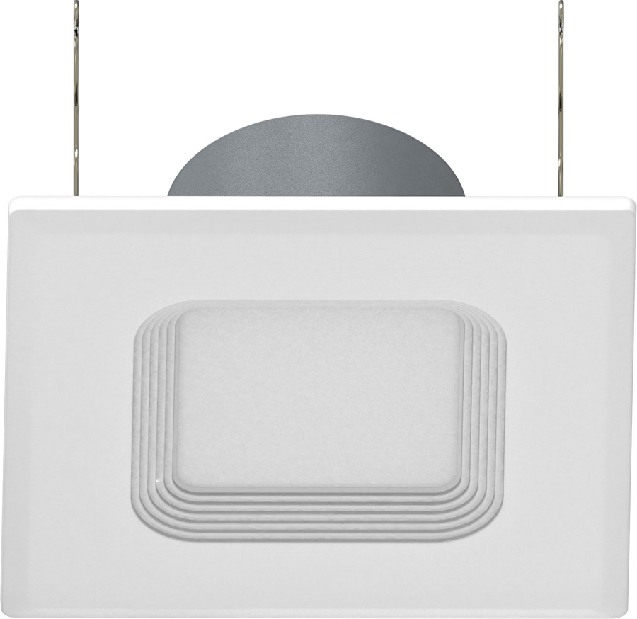 Retrofit Downlights 1081 Lumens Retrofit Downlight 10W 6 Inches Square 80CRI 3000K 120V White Baffle