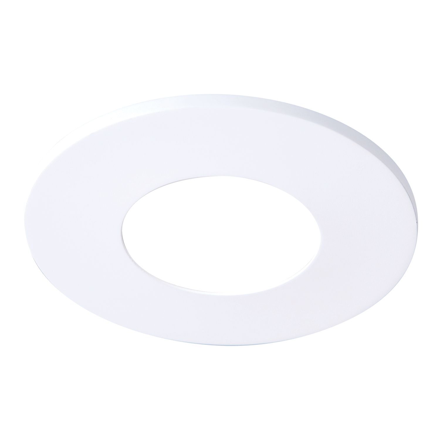 JBD Slim Surface Mount LED downlight accessory, round trim, paintable matte white.