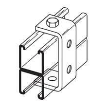 Eaton B-Line series clevis fitting, 3.31" H x 3.31" L x 1.87" W, Steel, Electro-plated, 1/4" Gauge