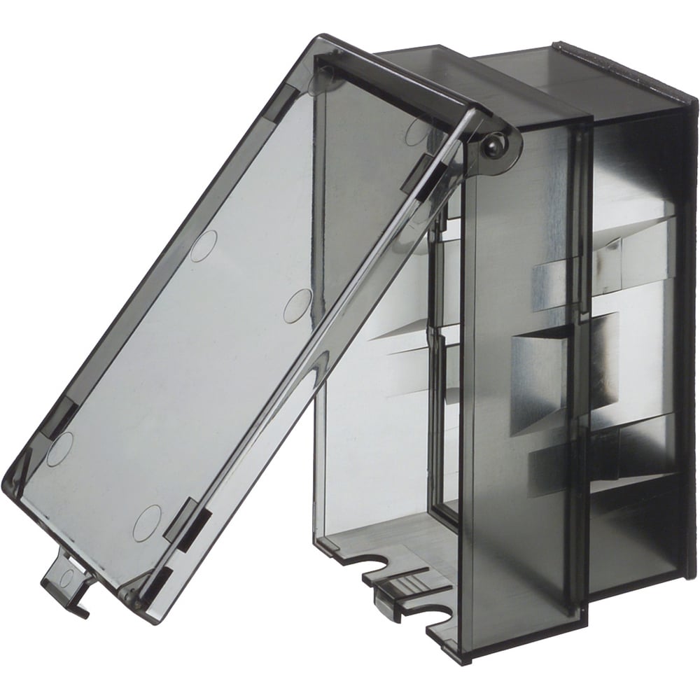 1 Gang Low Profile, IN and OUT cover for new and existing construction. Weatherproof in-use. Meets extra-duty code requirements when cord is plugged in. UV rated plastic. Vertical. Color - Clear