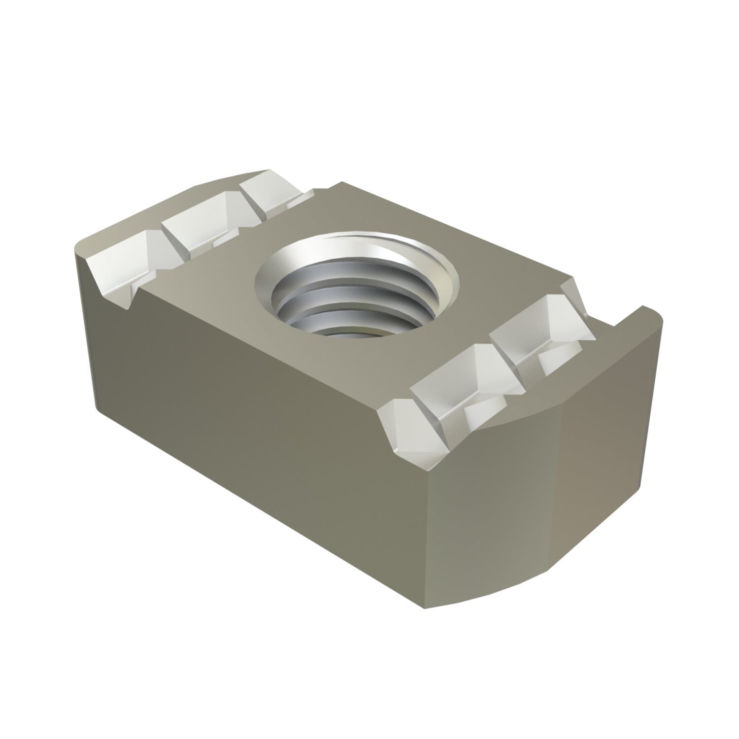 UNISTRUT CHANNEL NUT, 3/8"-16, 3/4"x 3/8"x 1-23/64", NO SPRING, SS