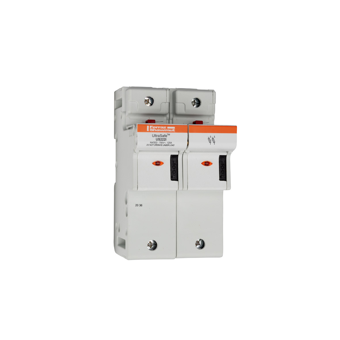 Fuse Holder 800VAC 1000VDC UL 22x58 2-Pole Visual Indicator IP20