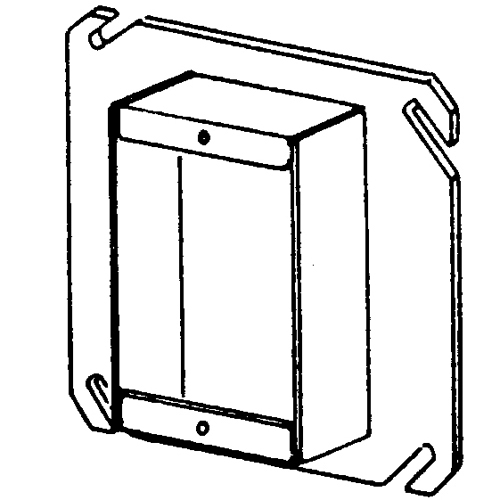 Features:Configuration Single Device, Standard:UL E18095, Material:Steel, Shape:Square, Size:4 X 4 X 1.5IN, Cubic Capacity:11CI