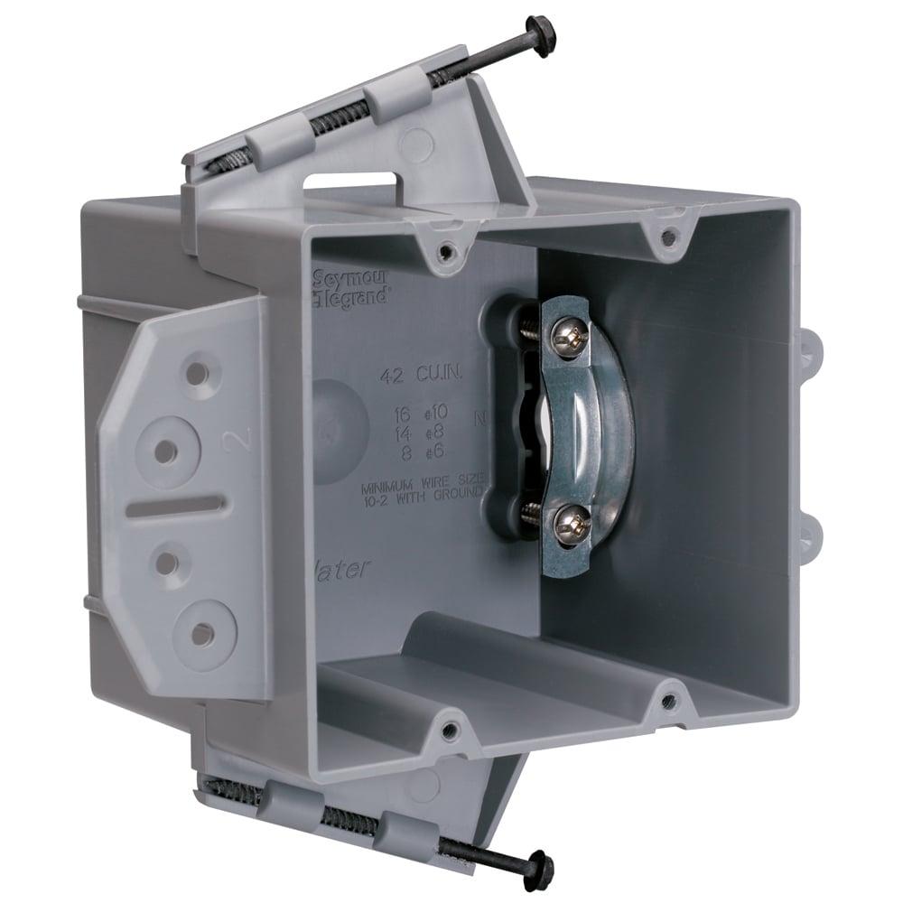 Range or Dryer Box with Captive Mounting Screws on Each End. 1/2 offset for wood or steel stud mounting with metal cable clamp. 12 pack.