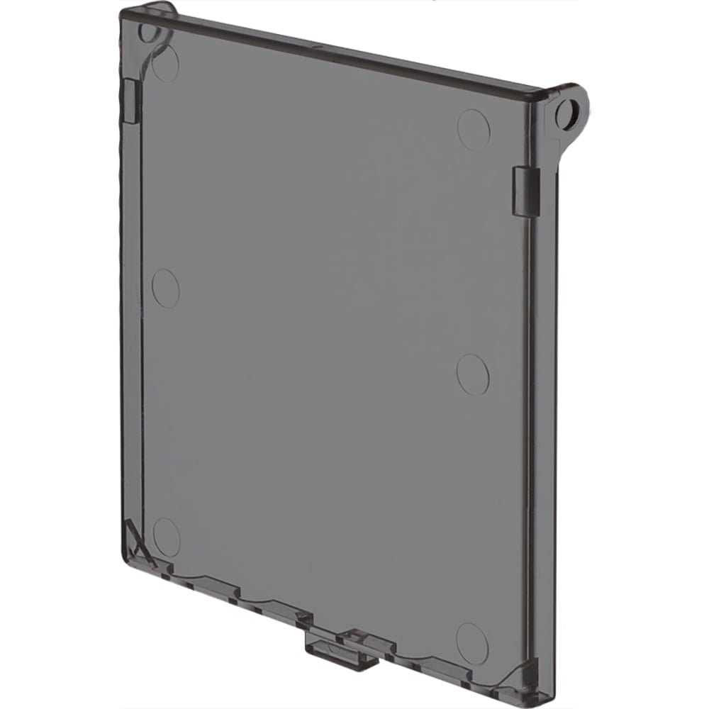 Drybox adapter with non metallic cover and base. Two gang. Vertical clear cover. Depth 2.9"