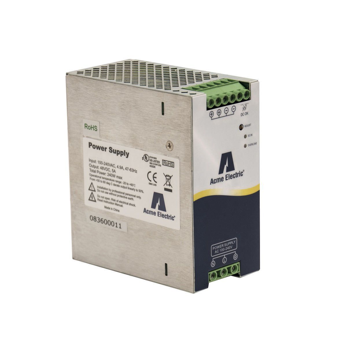 DIN-Rail, Power Supply, 240W 24V 1PH, Slim Line
