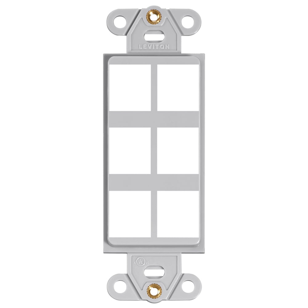 QuickPort Decora Insert, 6-Port, Grey