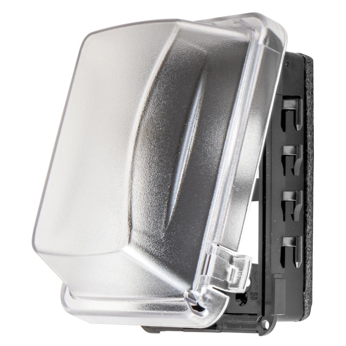 Wallplates and Boxes, Weatherproof Hood, 1-Gang, Multi Opening, Vertical, Gray