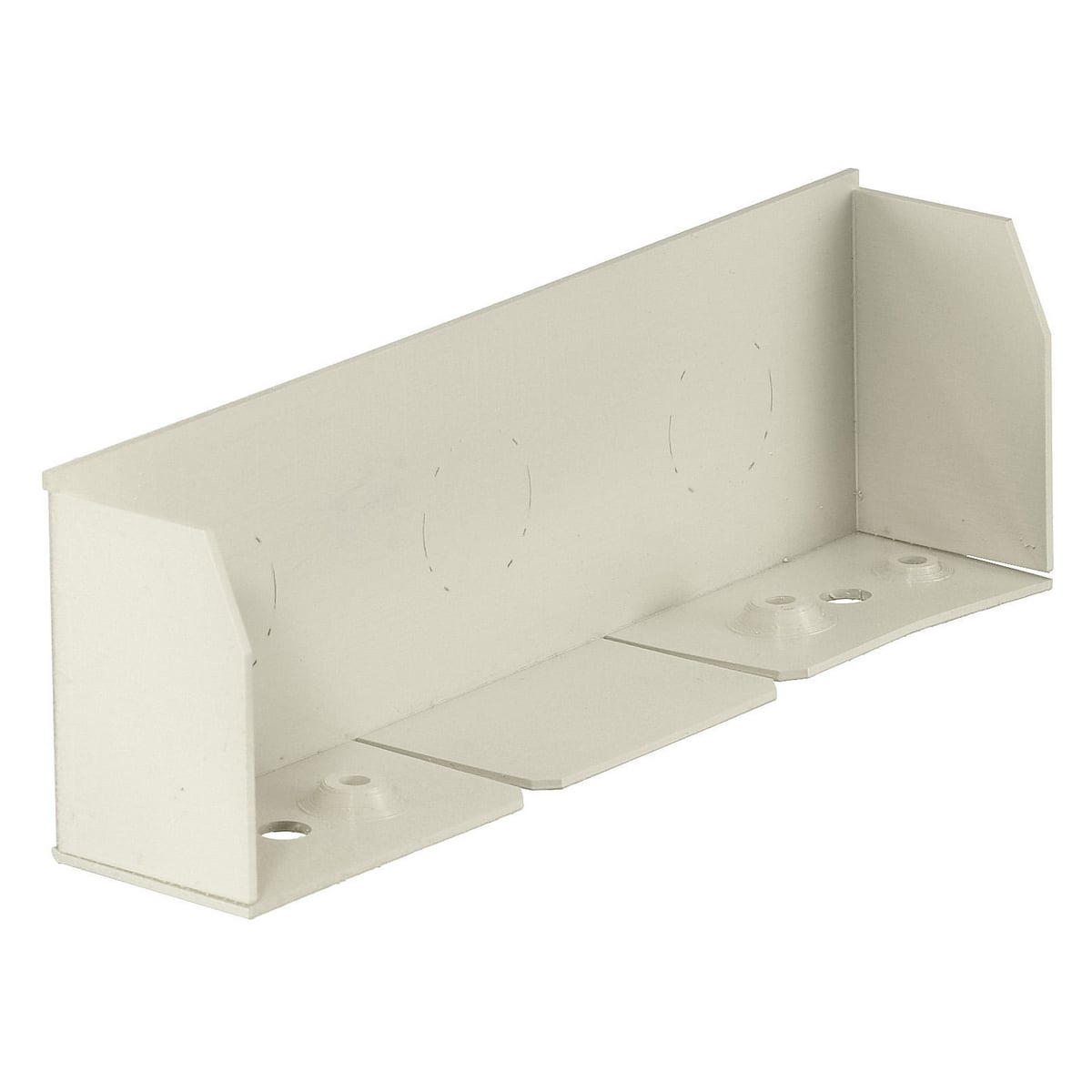 HBL6710BIV Standard End Cap With 1/2 in NPT Knockout, For Use With HBL6750 Series Metal Raceway, Rolled Steel, Ivory