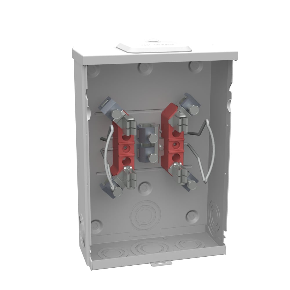 U8435-XL-TG-HSP 4 Term, Ringless, Small Closing Plate, Triplex Ground, Stainless Steel, Hasp, Extension Hex