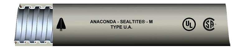 Thermoplastic PVC Jacket with integral bonding wire 1/2" UA WHITE 100 ft carton