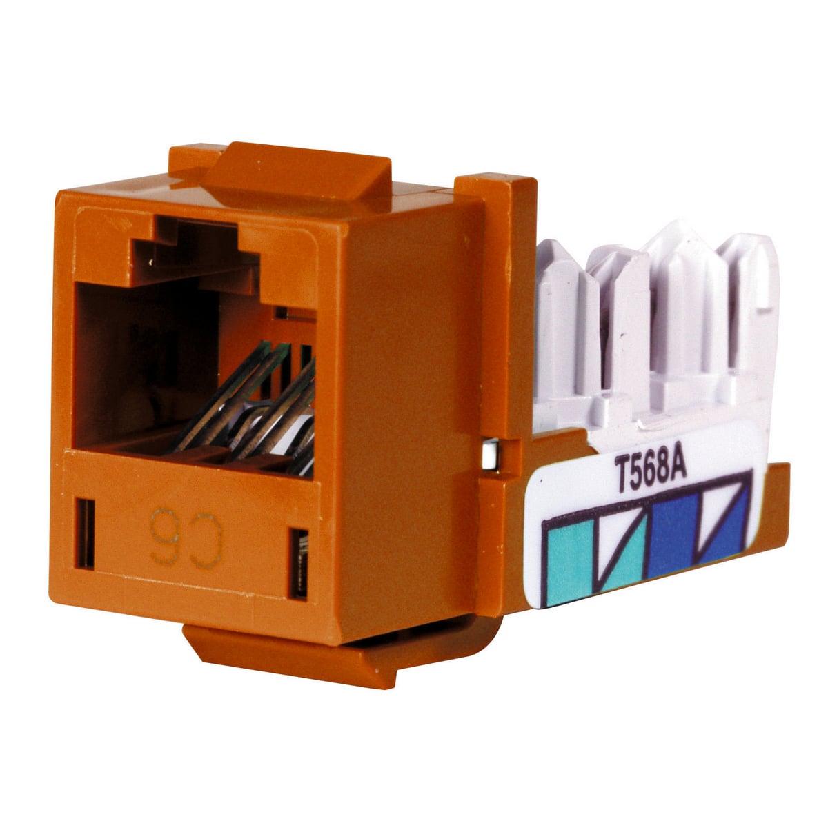 Telephone/Data, Jack, XCELERATOR, Cat 6, Orange