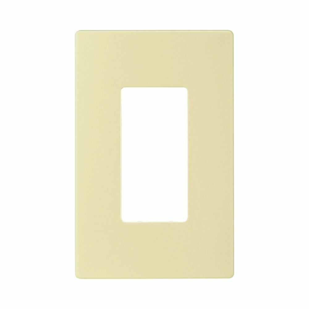 Eaton Screwless wallplate, Screwless, Almond, Decorator Cutout, Polycarbonate, Single- gang, Mid-size