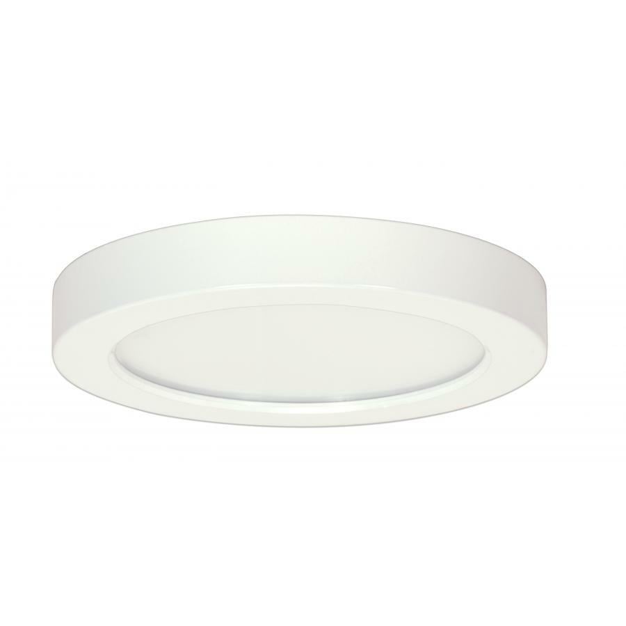 18.5 Watt - 9" Flush Mount LED Fixture - 3000K - Round Shape - White Finish - 120 Volts