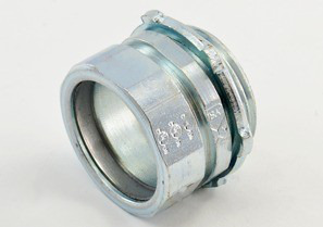 Connector, compression, steel, 1"