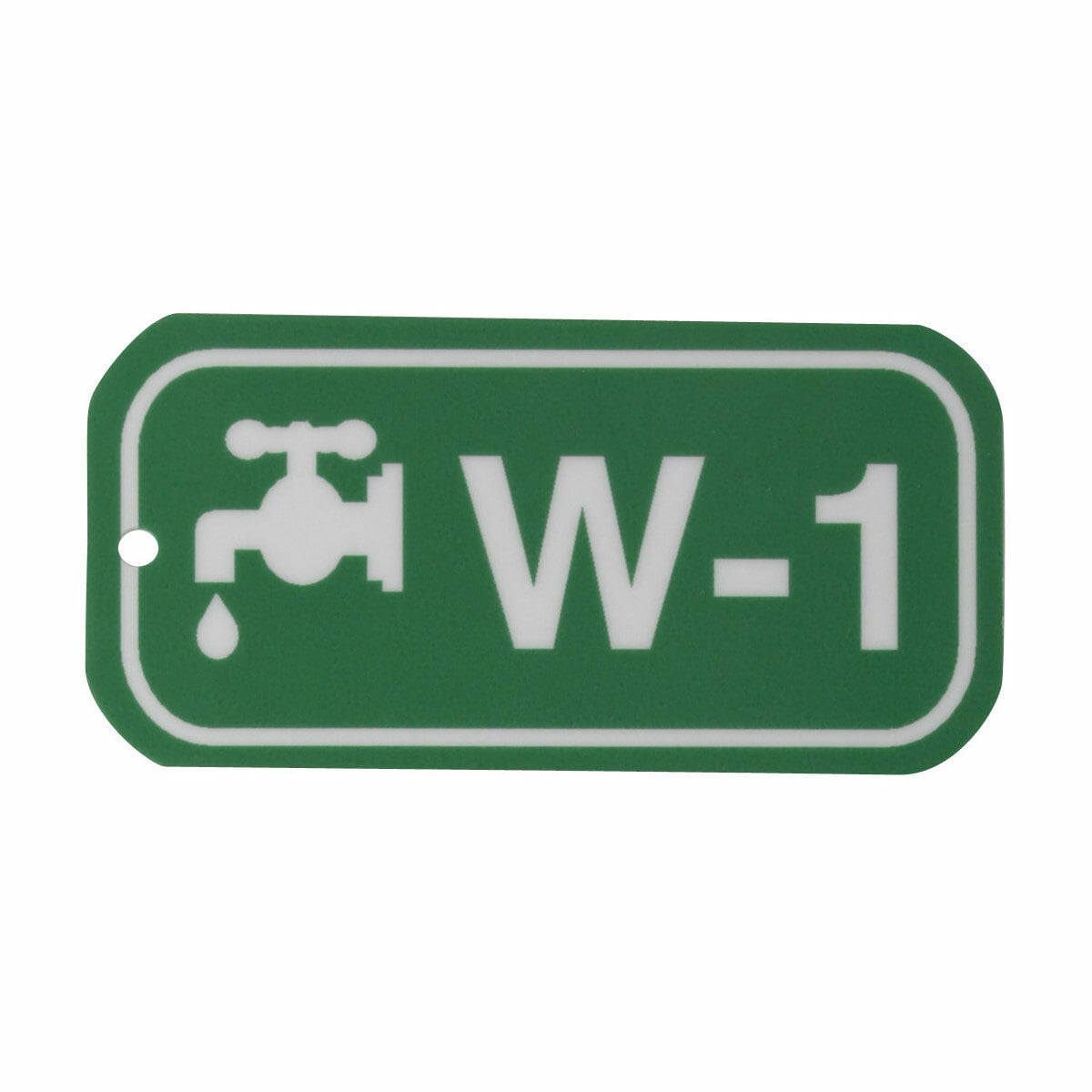 1.5"X3" ENERGY TAGS WHT/GRN,W-1, 5/PK