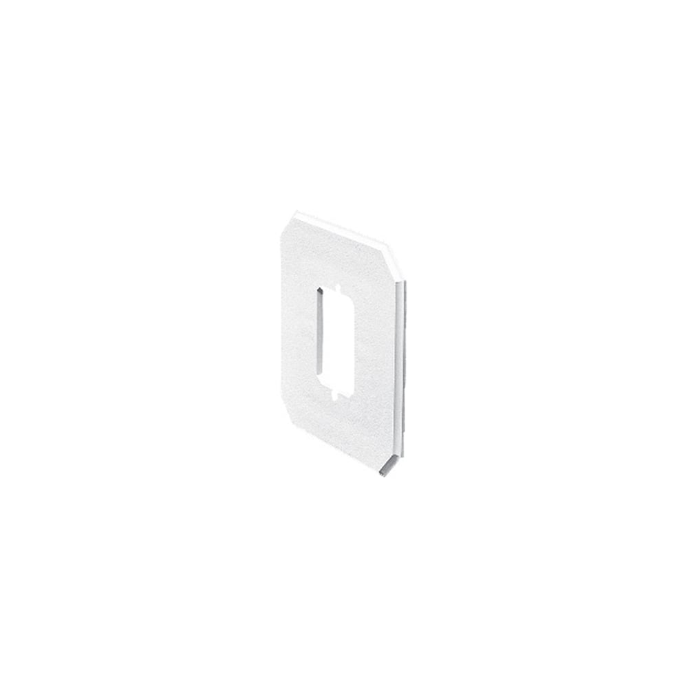 Works on all siding types. Before or after siding is up. Textured paintable surface. NM cable connector provided. 6-1/2 x 6-1/2 mounting surface.