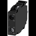 Contact module with 2 contact elements. 1NO+1NC. screw terminal. for front plate mounting