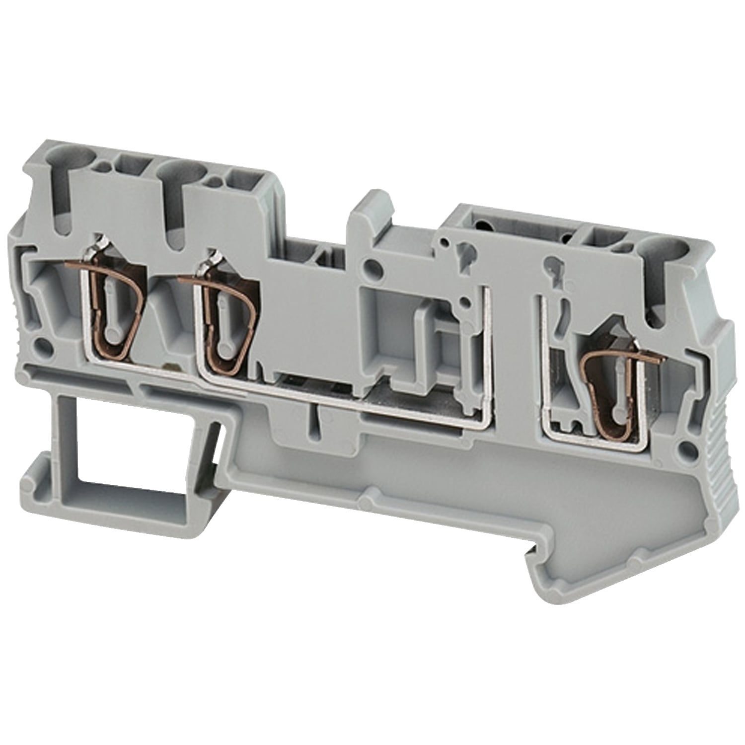 Terminal block, Linergy TR, spring type, basic disconnect terminal, 3 points, 2.5mm, grey