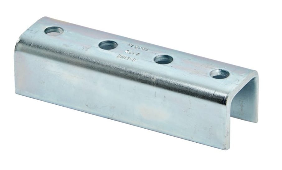 B172HDG 4-Hole Splice Clevis, 7-1/4 in L x 1/4 in THK, For Use With B22, B52A Channel, Steel