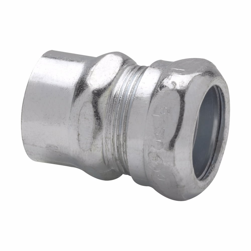 Eaton Crouse-Hinds series EMT combination coupling, EMT (compression) to rigid (threaded), Steel, Combination type, 1"-1"