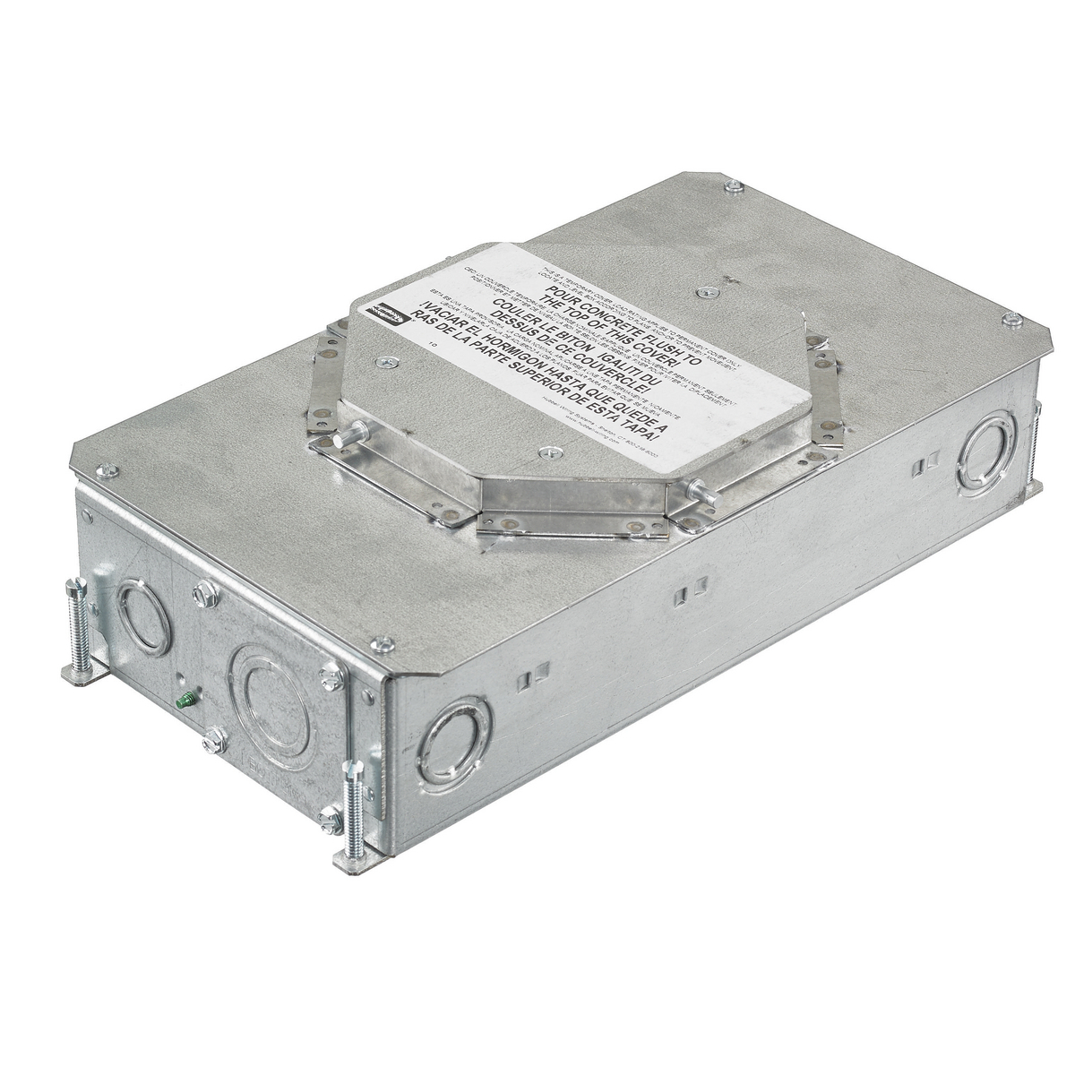 Hubbell Wiring Device Kellems, Floor Boxes, Recessed CFB Series, RoundCover, 3"
