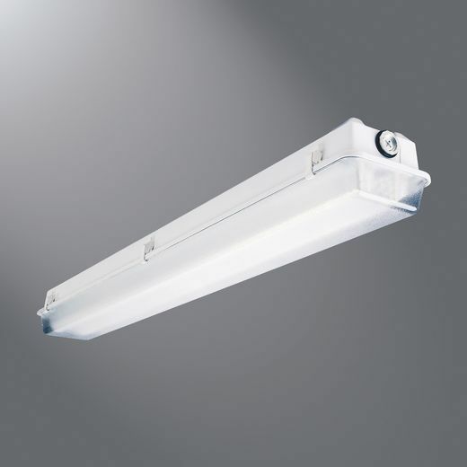 2 Lamp, 4' Vapor-Tite Industrial, High Impact Prismatic Lens, Electronic Ballast, T5HO, Suitable for Wet Locations