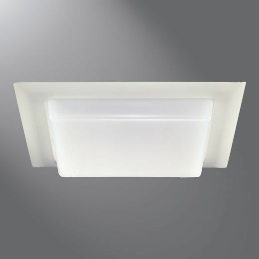 10 1/2 in. Square White Trim Glass Drop Diffuser