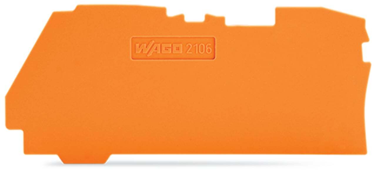 End and intermediate plate; 1 mm thick; orange