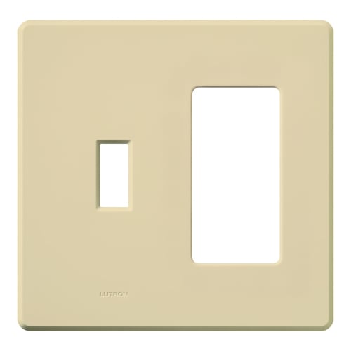 Fassada, Gloss, Combination Traditional/Designer wallplate in ivory