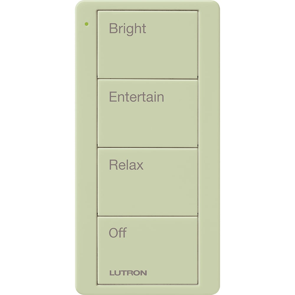 Pico Wireless Control, 4-button, 434 MHz, scene control of lights, any room engraving, in ivory
