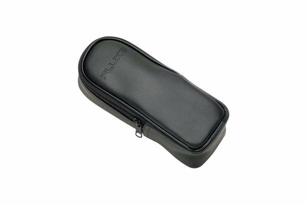 Durable vinyl exterior zippered carrying case.  Has belt look and an inner pocket to store test leads or small accessories. Compatible with Fluke 61 & 65 Infrared Thermometers and Fluke 320 series Clamp Meters
