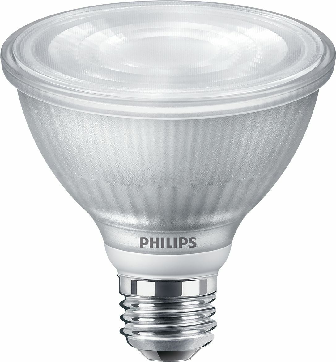 Everything you value in a Halogen PAR30 with the benefits of LED. Accent your merchandise or space without distraction. Philips LED spots with a single optic beam, provide a clean beam that's free from shadows with beam angles from 15 and 40 degrees to suit every general lighting application. Up to 80% energy saving compared with halogen lamps;Lower maintenance costs;Will not cause fading or damage
