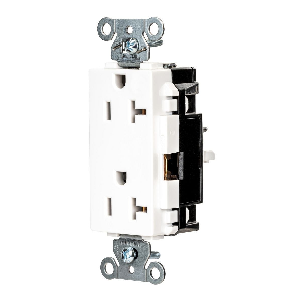 Straight Blade Devices, EdgeConnect, Decorator Receptacle, Commercial Grade, 2-Pole 3-Wire, 20A 125V, 5-20R, Screwless Terminal, White