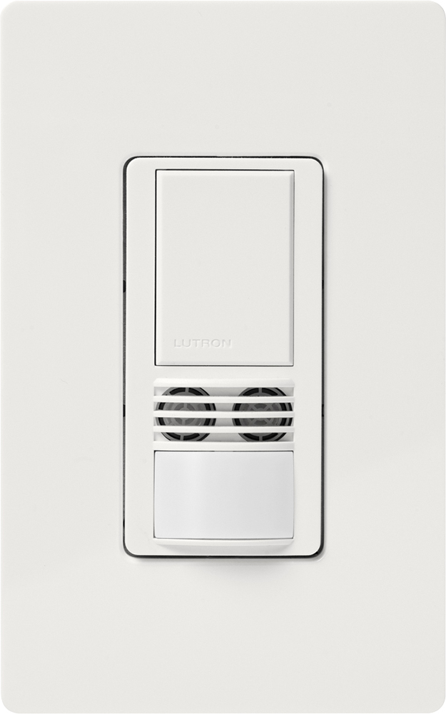 TAA Maestro Dual Technology (Dual Tech) occupancy sensor switch, neutral connection required applies exclusive XCT Technology for minor and fine motion detection in white