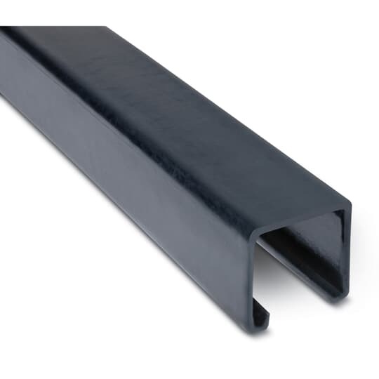 PVC Coated Standard Channel Strut, 1-5/8 Inch Depth, 12 Gauge, 10 Foot Long, Steel, Light Blue