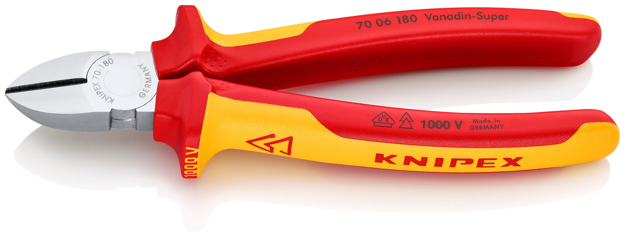 Diagonal Cutters-1000V Insulated, 7 1/4 in., Multi-Component, VDE