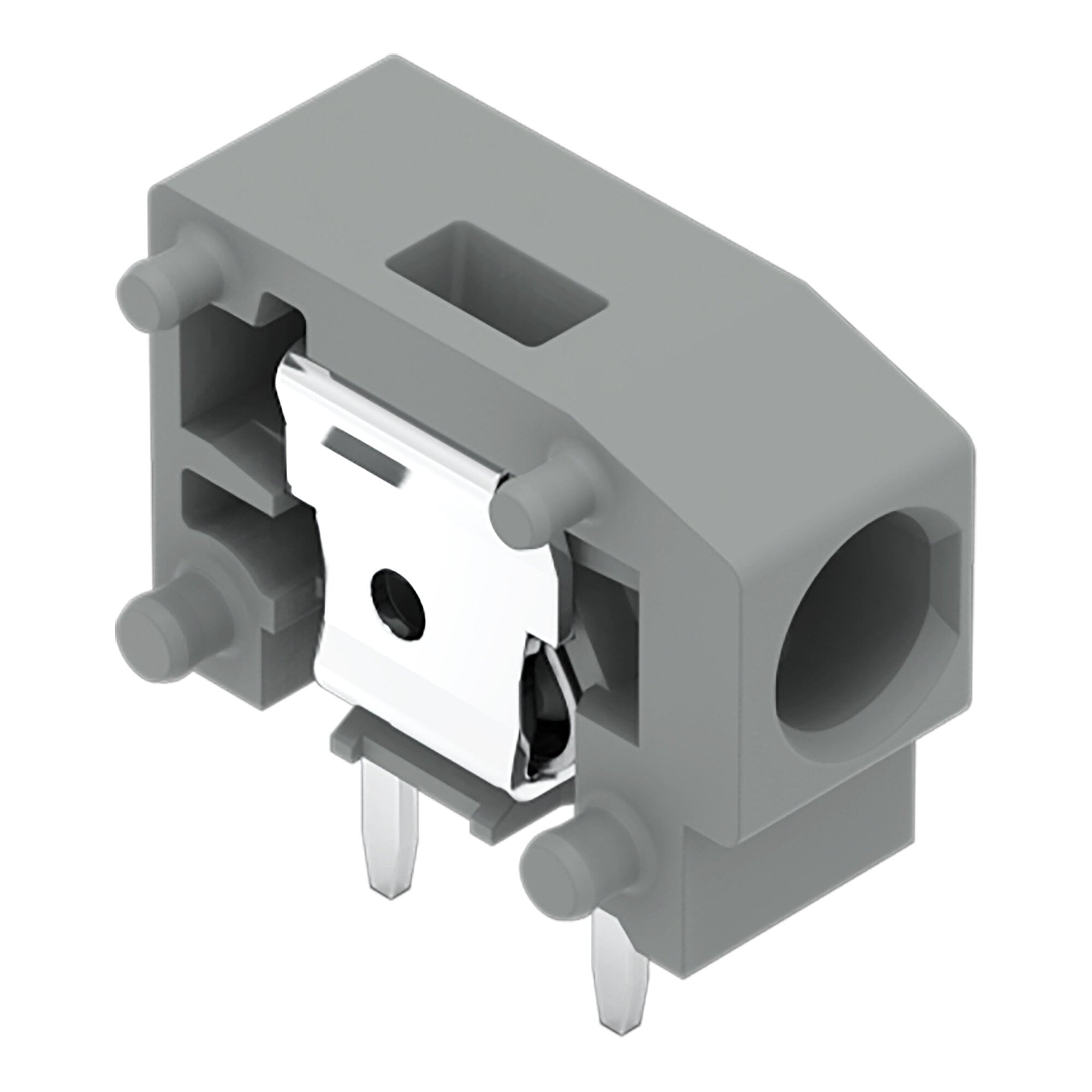 Stackable PCB terminal block; 2.5 mm; Pin spacing 5/5.08 mm; 1-pole; PUSH WIRE; 2,50 mm; gray